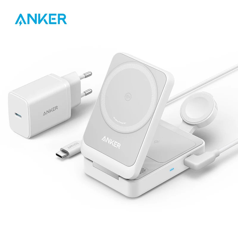 Station de Charge Anker MagGo 3-en-1 Qi2 15W — MagSafe
