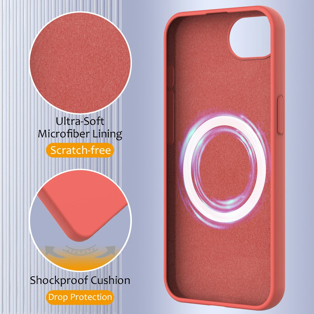 Coque Silicone Liquide Premium - vue angle
