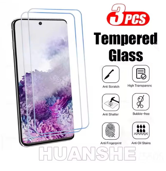Verre trempé Samsung Galaxy — Lot de 3 (Full Glue 9H)