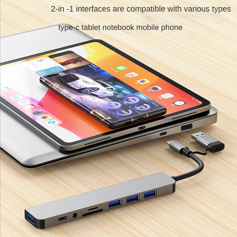 Station d'Accueil USB-C Multiport — Lecteur SD & Audio