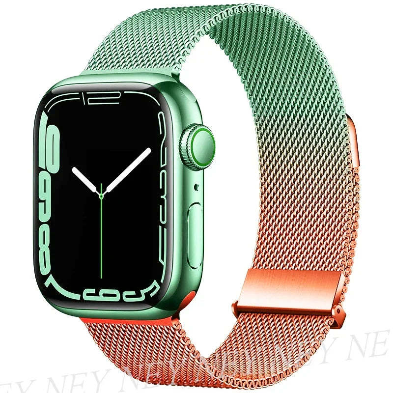 Bracelet Milanais pour Apple Watch 38/40/41/42/44/45/49mm — Maille Inox