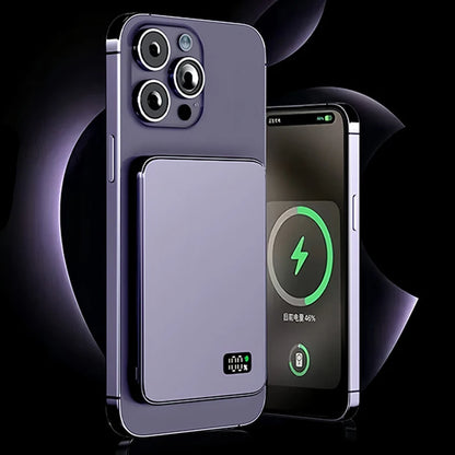 Batterie Externe Ultra-Fine MagSafe — Sans Fil, Écran LED