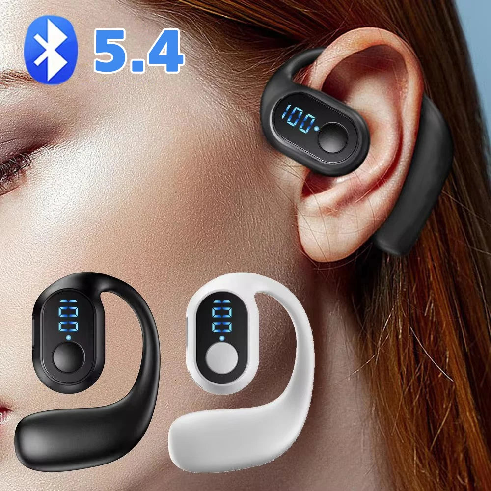 Écouteurs sport tour d’oreille BT 5.4 avec écran LED