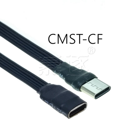 Câble d'Extension USB-C 90° — 3A, 5 à 100 cm