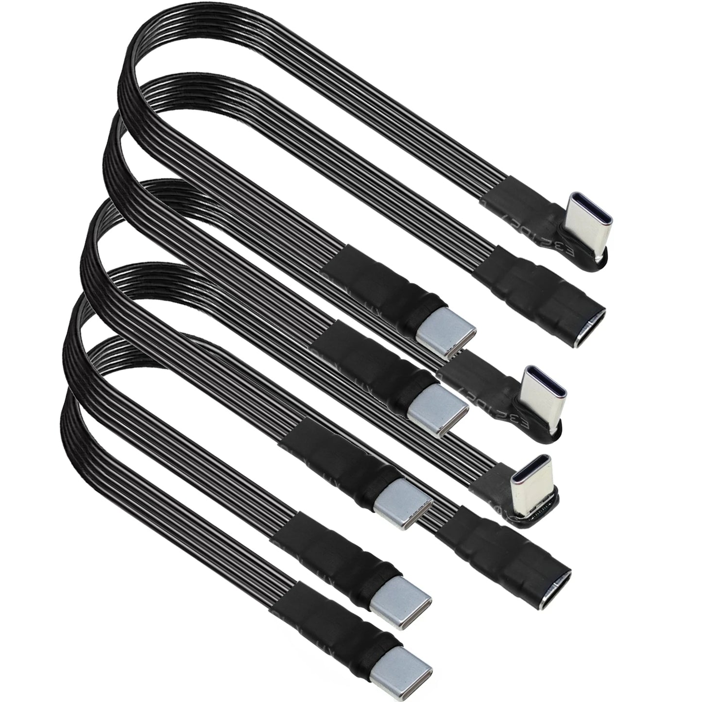 Câble d'Extension USB-C 90° — 3A, 5 à 100 cm