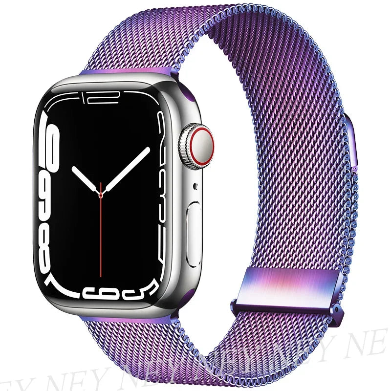 Bracelet Milanais pour Apple Watch 38/40/41/42/44/45/49mm — Maille Inox