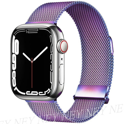 Bracelet Milanais pour Apple Watch 38/40/41/42/44/45/49mm — Maille Inox