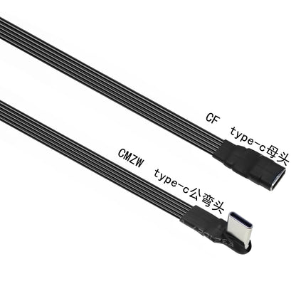 Câble d'Extension USB-C 90° — 3A, 5 à 100 cm