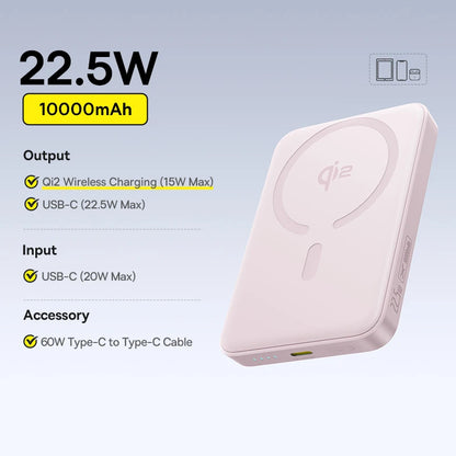 Batterie Externe Baseus Qi2 10000mAh 15W — MagSafe Sans Fil