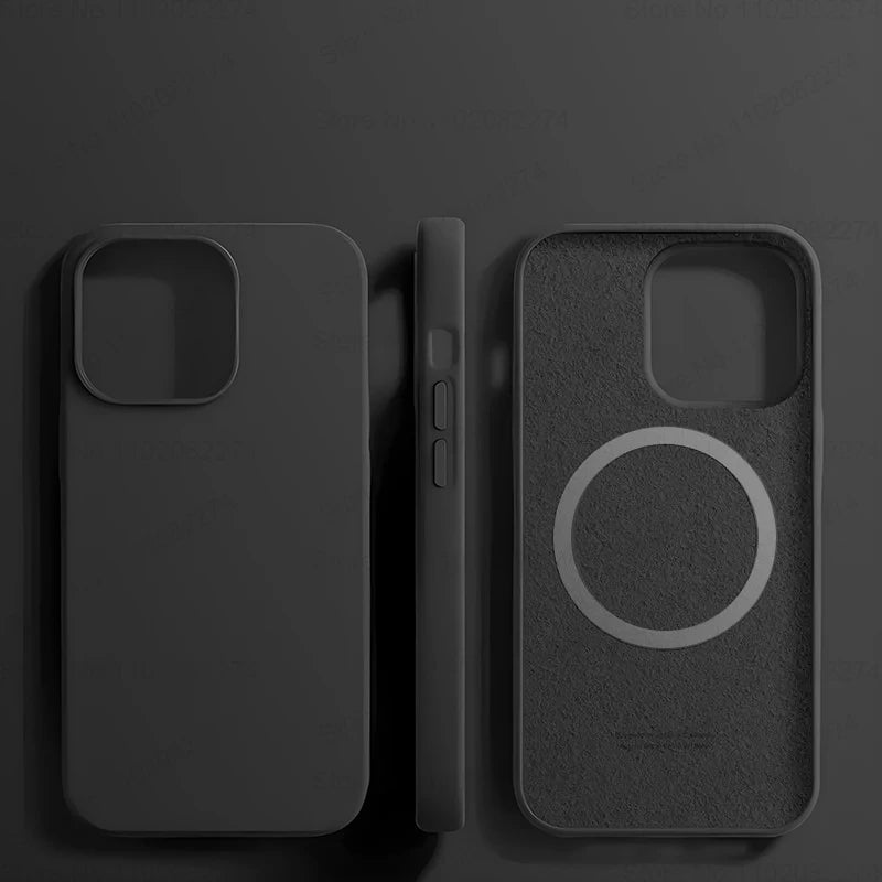 Coque Silicone Liquide MagSafe iPhone 16/15/14/13/12/11 Pro Max