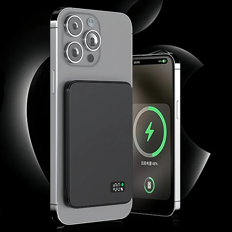 Batterie Externe Ultra-Fine MagSafe — Sans Fil, Écran LED