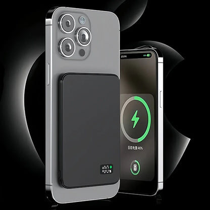 Batterie Externe Ultra-Fine MagSafe — Sans Fil, Écran LED