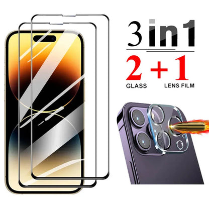 Verre Trempé Protection Écran iPhone 16/15/14/13/12 Pro Max