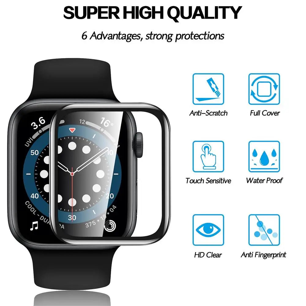 Verre Trempé Apple Watch — Protection Écran 9D (Lot de 3)