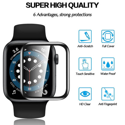 Verre Trempé Apple Watch — Protection Écran 9D (Lot de 3)