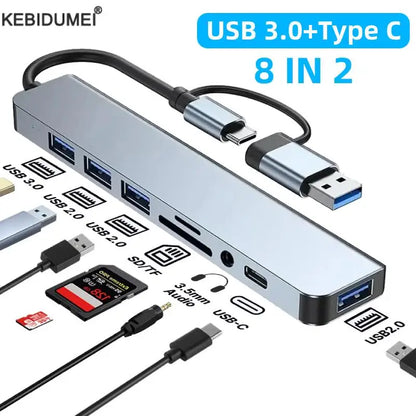 Station d'Accueil USB-C Multiport — Lecteur SD & Audio