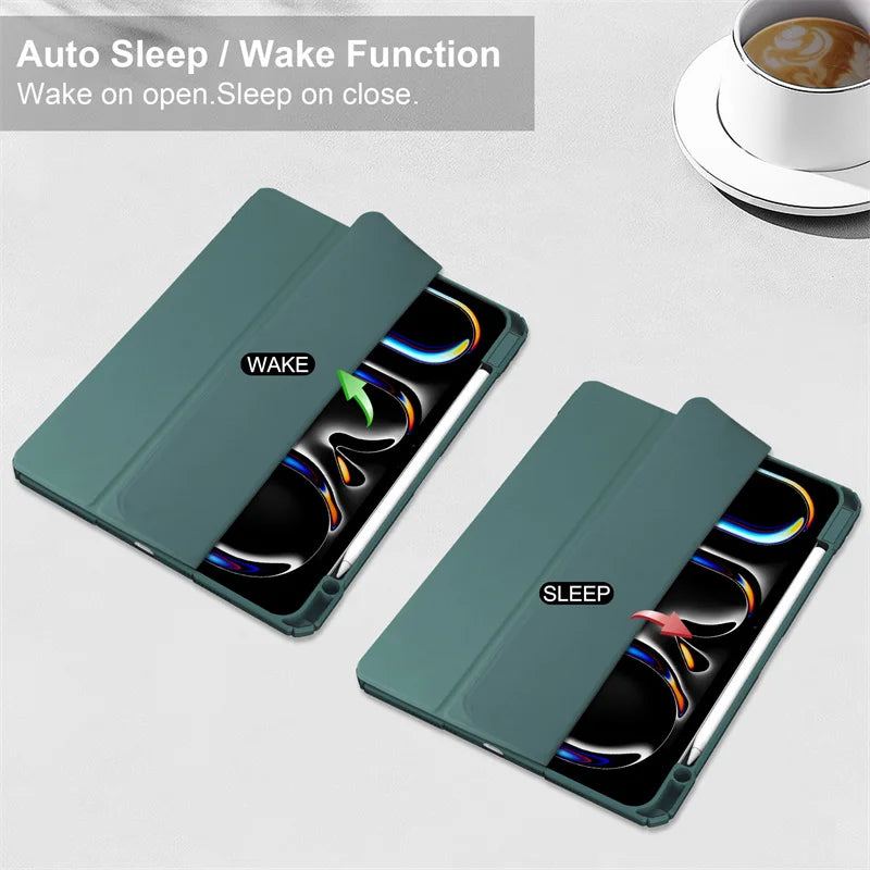 Coque iPad Air / iPad Pro 11" & 13" Transparente avec Porte-Stylet