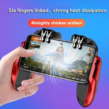 Manette Gâchettes Gaming Smartphone avec Ventilateur de Refroidissement