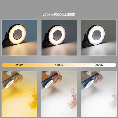 Anneau Lumineux Clip Selfie — Ring Light Rechargeable 3 Modes
