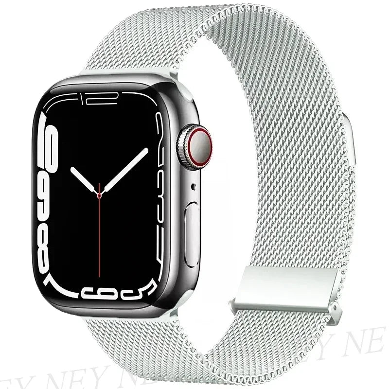 Bracelet Milanais pour Apple Watch 38/40/41/42/44/45/49mm — Maille Inox