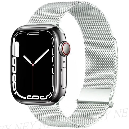 Bracelet Milanais pour Apple Watch 38/40/41/42/44/45/49mm — Maille Inox