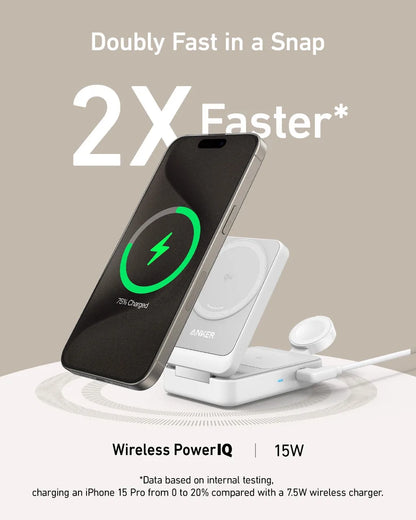 Station de Charge Anker MagGo 3-en-1 Qi2 15W — MagSafe