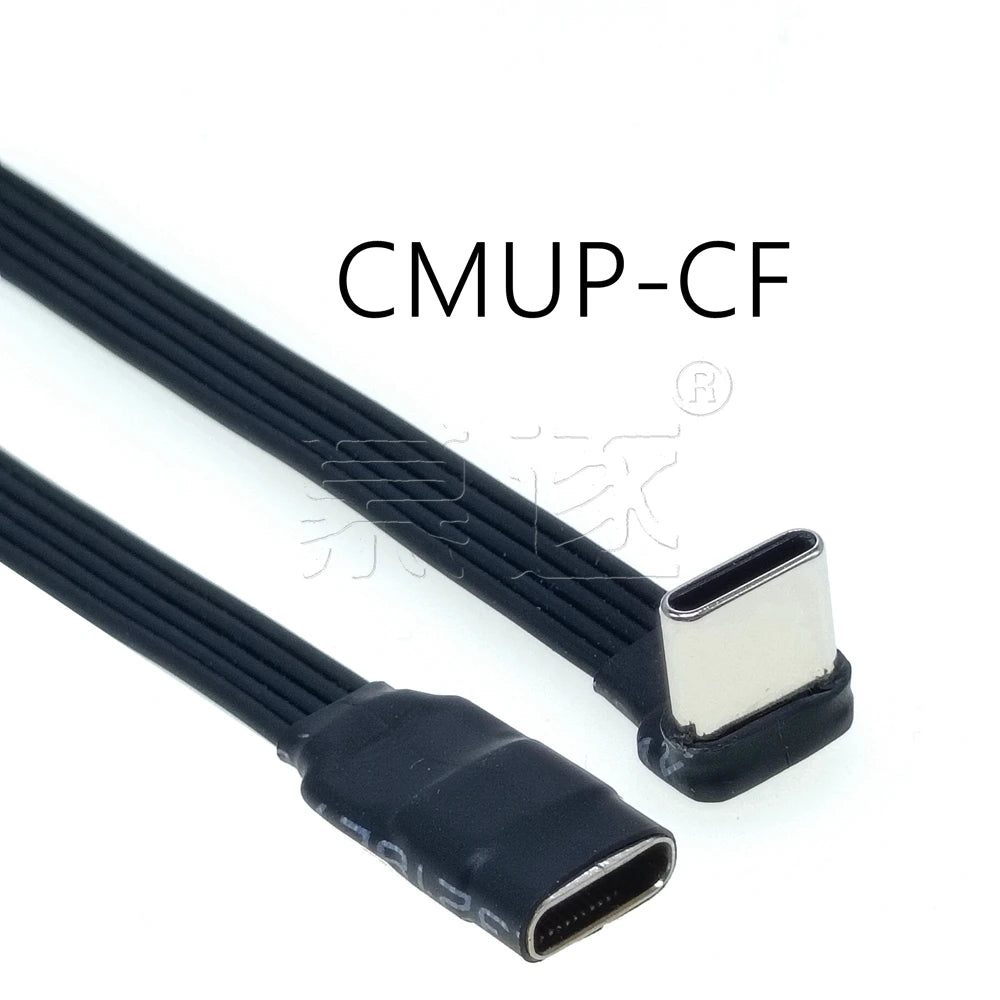 Câble d'Extension USB-C 90° — 3A, 5 à 100 cm