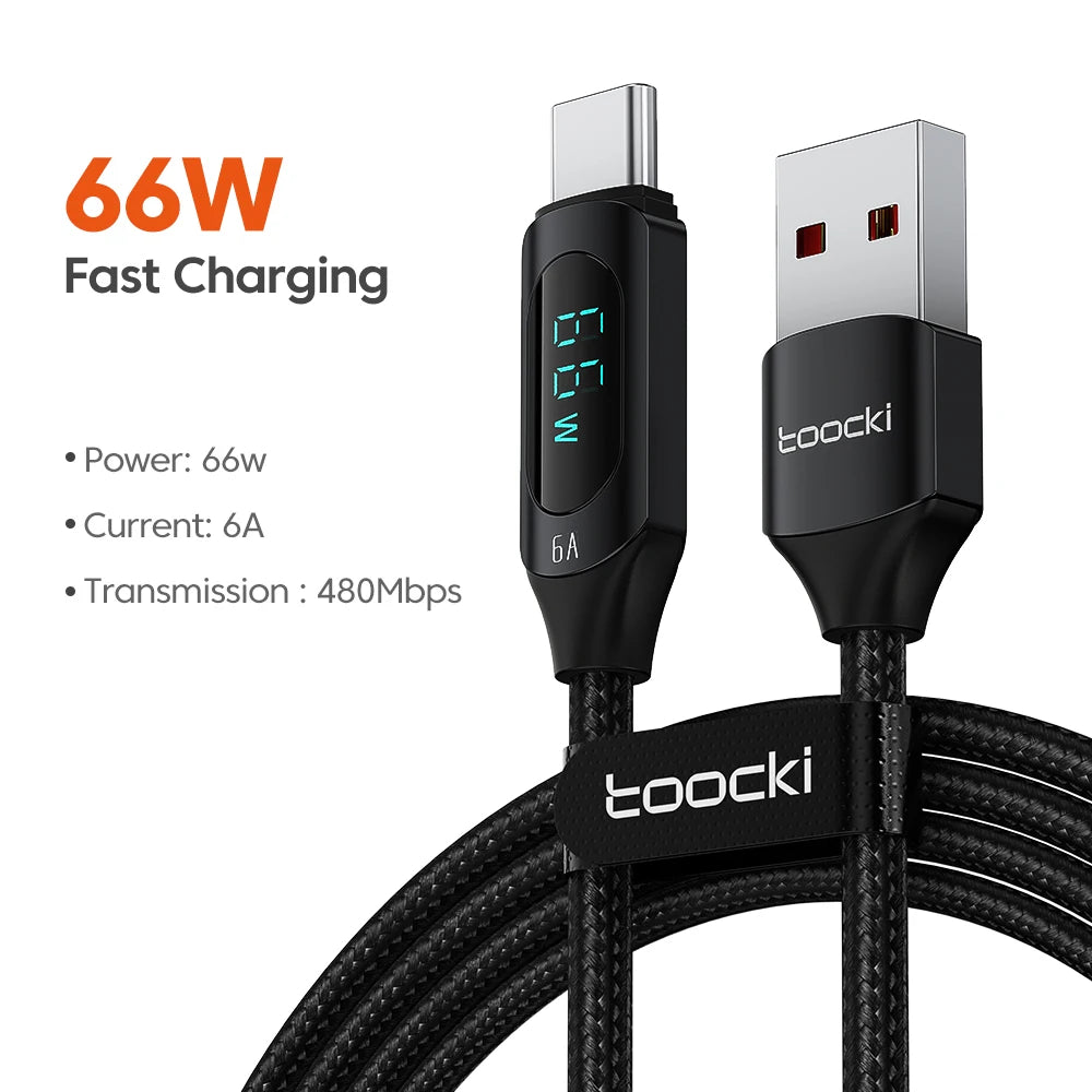 Câble Toocki USB-C vers USB-C 100W — Charge Rapide PD