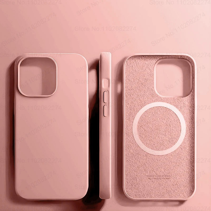 Coque Silicone Liquide MagSafe iPhone 16/15/14/13/12/11 Pro Max
