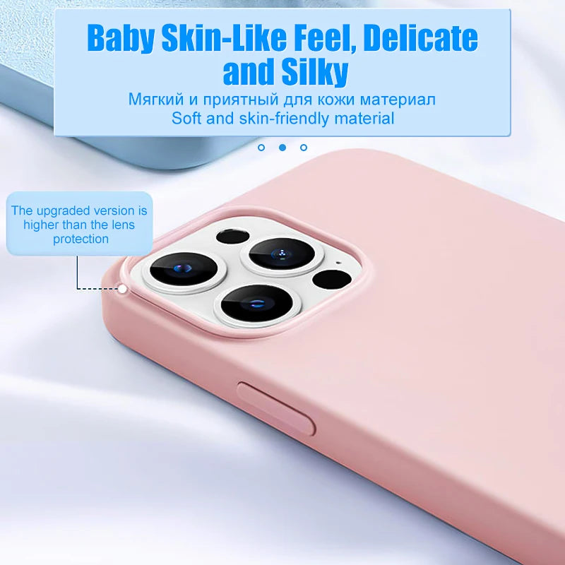 Coque silicone premium microfibre iPhone protection
