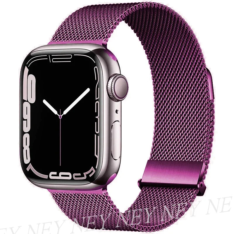 Bracelet Milanais pour Apple Watch 38/40/41/42/44/45/49mm — Maille Inox
