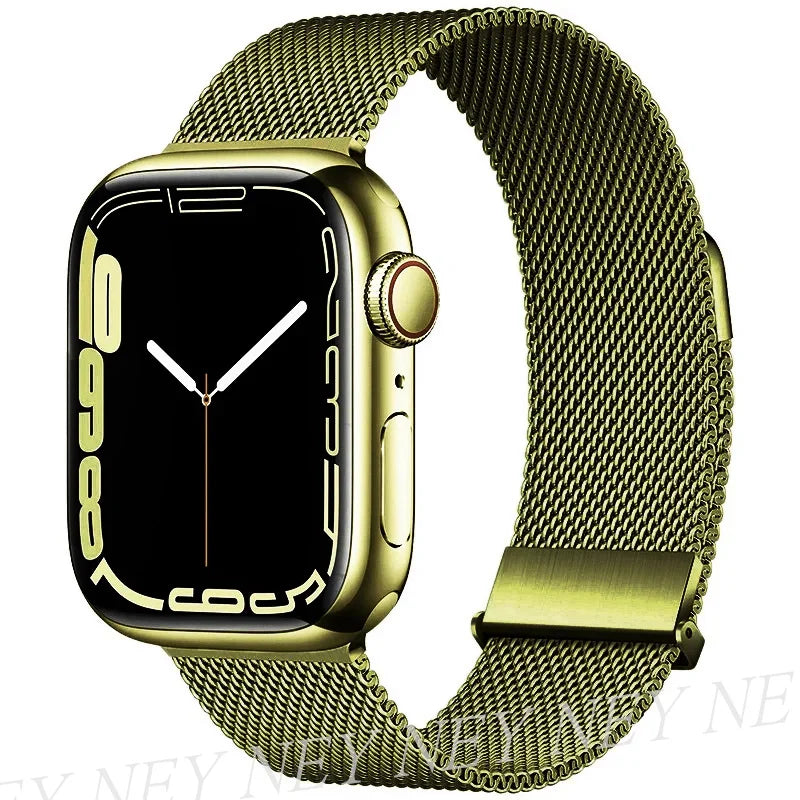 Bracelet Milanais pour Apple Watch 38/40/41/42/44/45/49mm — Maille Inox