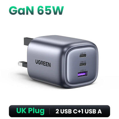 Chargeur UGREEN 65W GaN — Charge Rapide USB-C PD