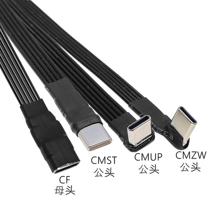 Câble d'Extension USB-C 90° — 3A, 5 à 100 cm