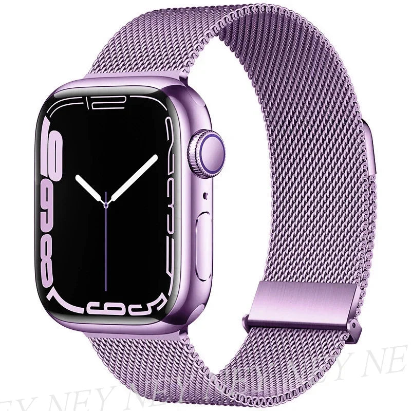 Bracelet Milanais pour Apple Watch 38/40/41/42/44/45/49mm — Maille Inox