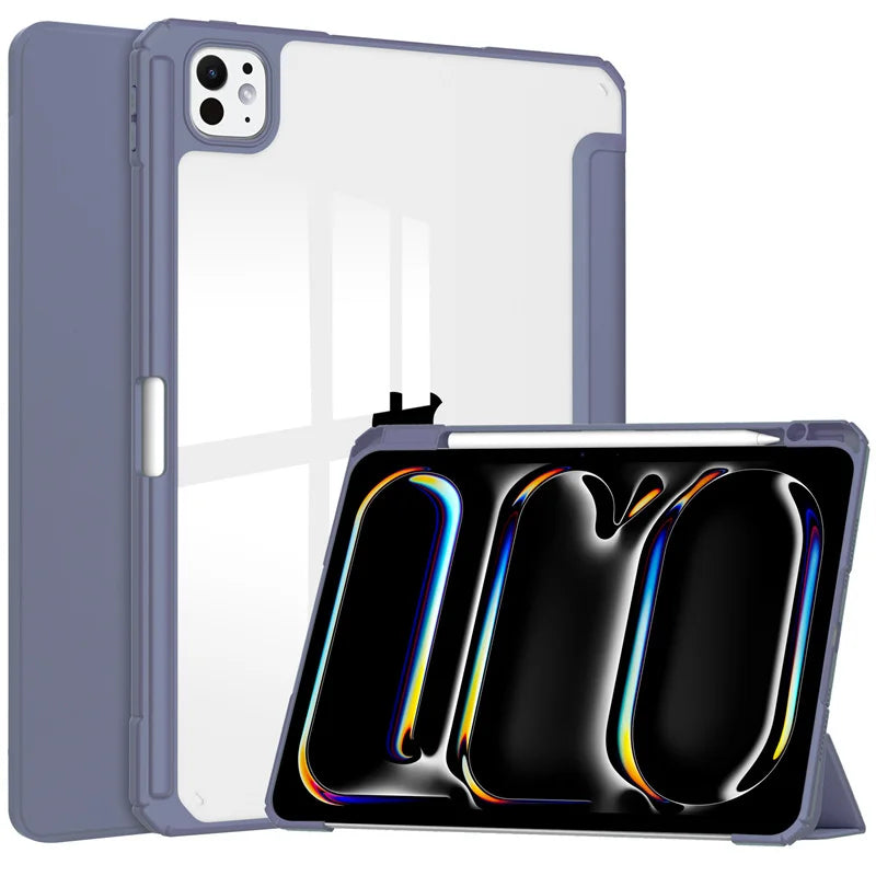 Coque iPad Air / iPad Pro 11" & 13" Transparente avec Porte-Stylet