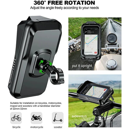 Support Smartphone Vélo & Moto — Fixation Guidon 360° Antichoc