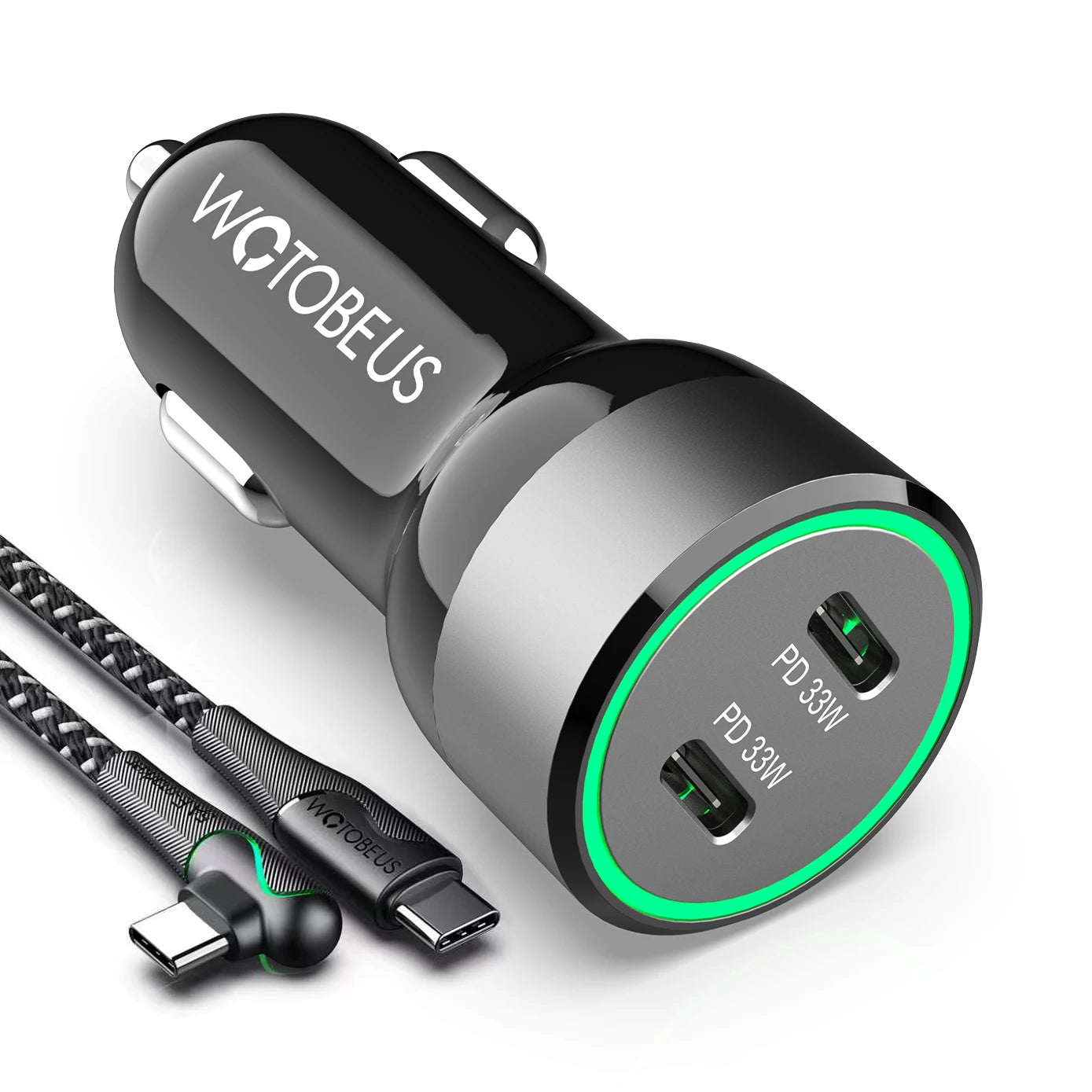 Chargeur Allume-Cigare USB-C 95W — 3 Ports, Charge Rapide