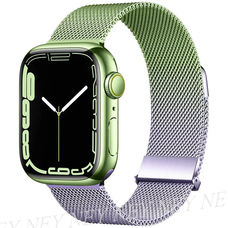 Bracelet Milanais pour Apple Watch 38/40/41/42/44/45/49mm — Maille Inox