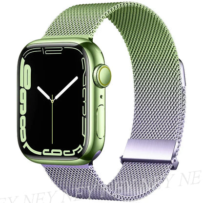 Bracelet Milanais pour Apple Watch 38/40/41/42/44/45/49mm — Maille Inox