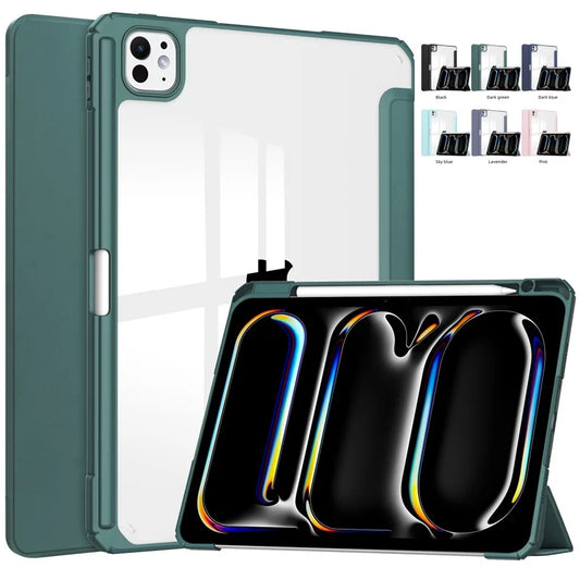 Coque iPad Air / iPad Pro 11" & 13" Transparente avec Porte-Stylet