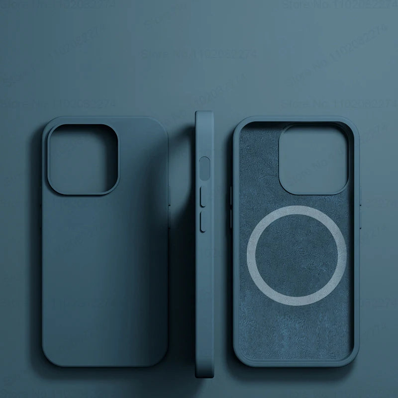 Coque Silicone Liquide MagSafe iPhone 16/15/14/13/12/11 Pro Max