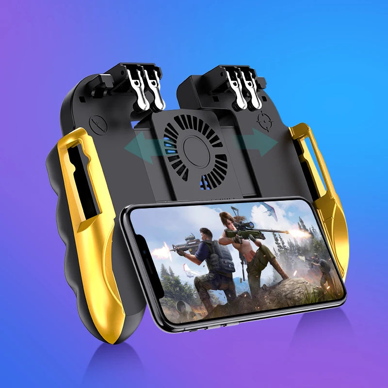 Manette Gâchettes Gaming Smartphone avec Ventilateur de Refroidissement