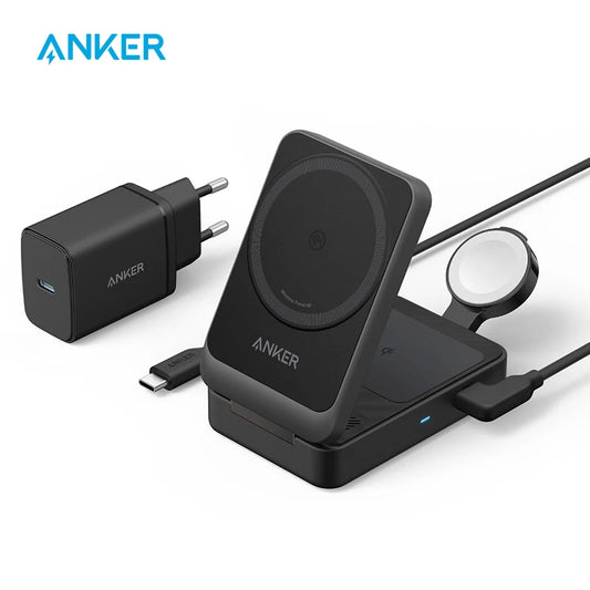 Station de Charge Anker MagGo 3-en-1 Qi2 15W — MagSafe