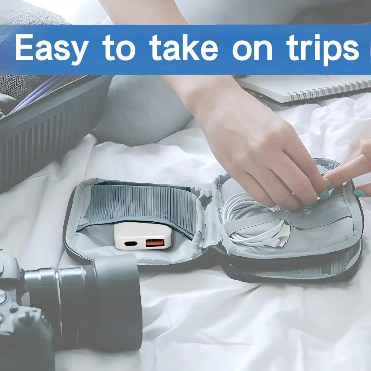 Chargeur Mural USB-C 65W GaN Ultra-Plat — Double Port USB-A/USB-C