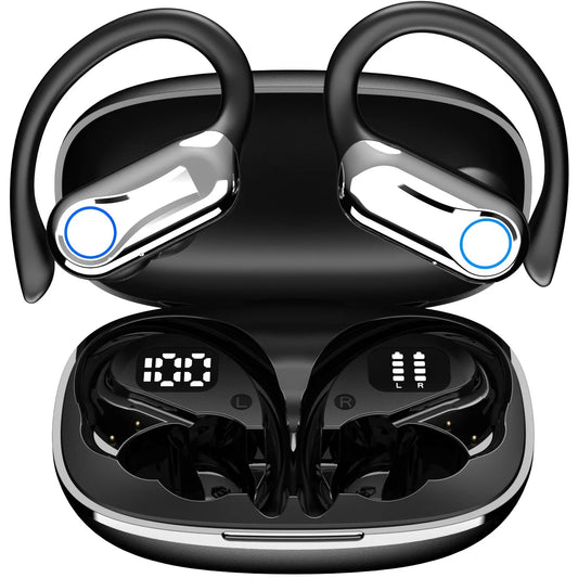 Écouteurs Sport Sans Fil — Tour d'Oreille & Écran LED
