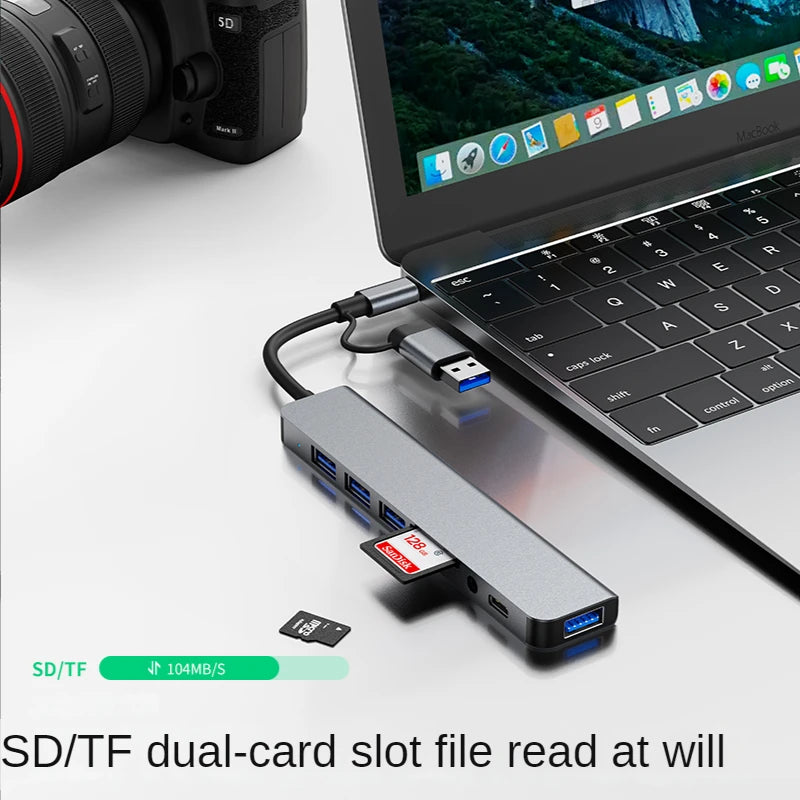 Station d'Accueil USB-C Multiport — Lecteur SD & Audio