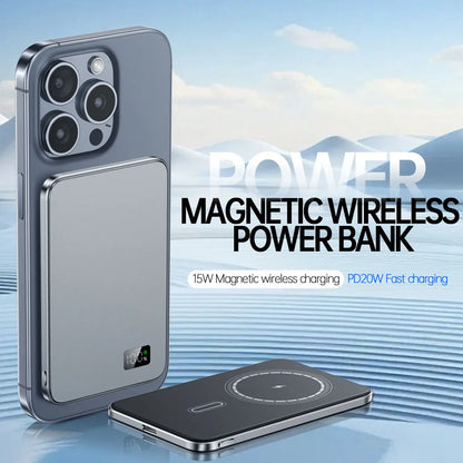 Batterie externe magnétique sans fil 10 000mAh charge 15W