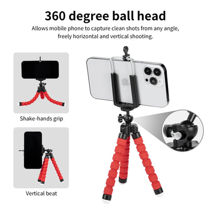 Trépied pieuvre rotule 360° avec iPhone en mode portrait