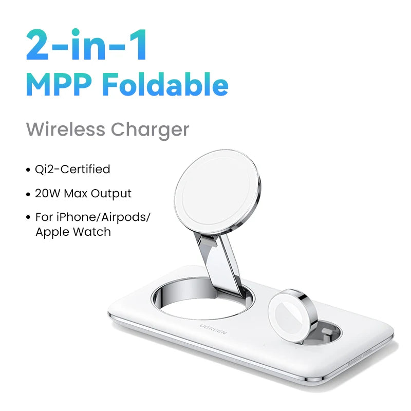 Support Chargeur Sans Fil UGREEN 3-en-1 MagSafe 25W